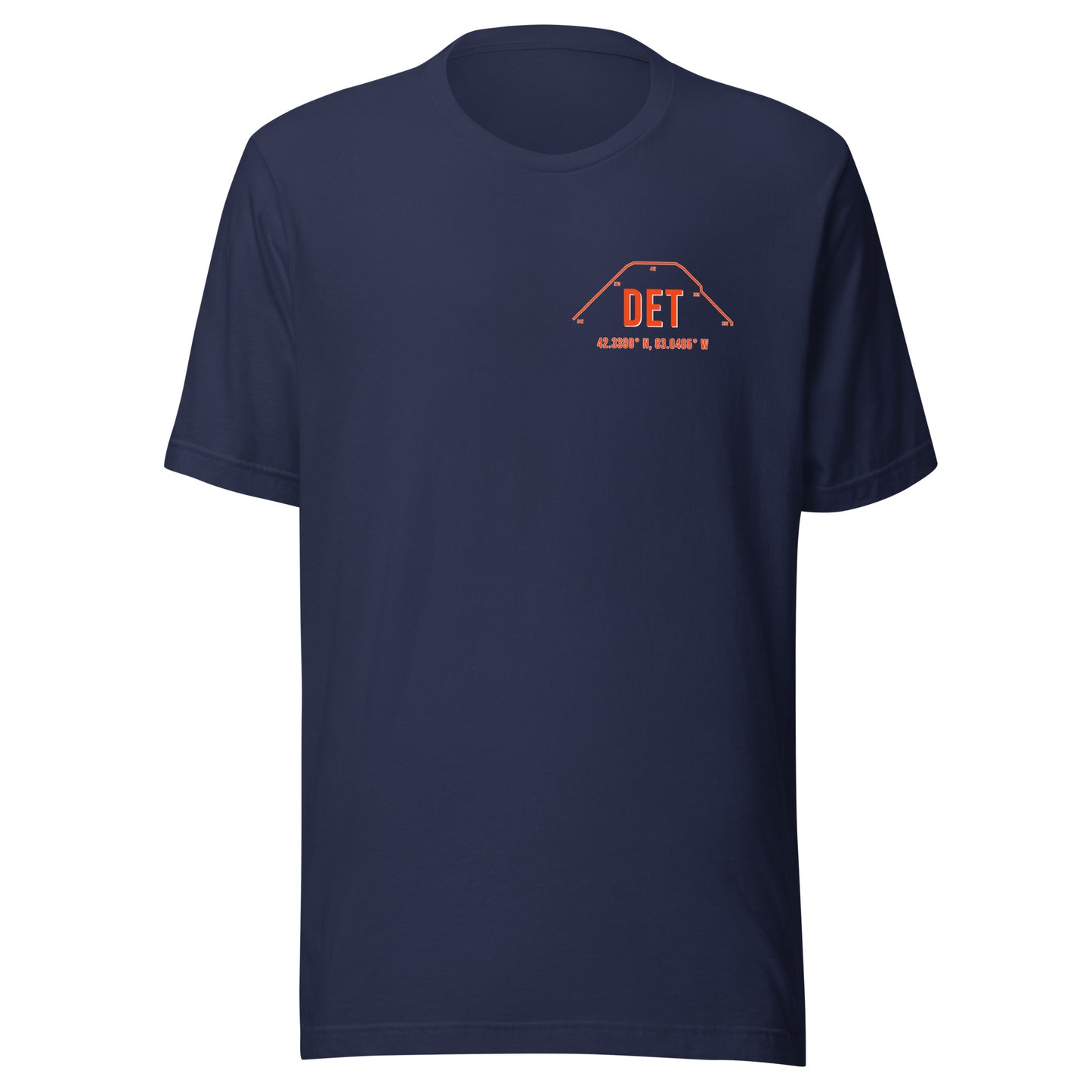 Unisex DET Outfield Wall T-Shirt | Navy | Orange