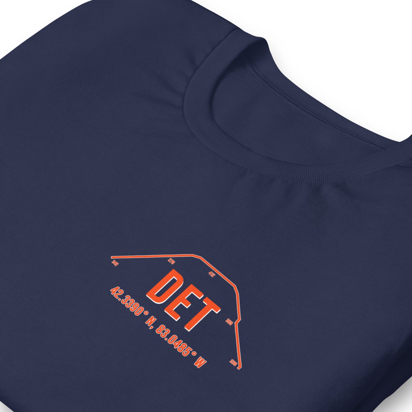 Unisex DET Outfield Wall T-Shirt | Navy | Orange