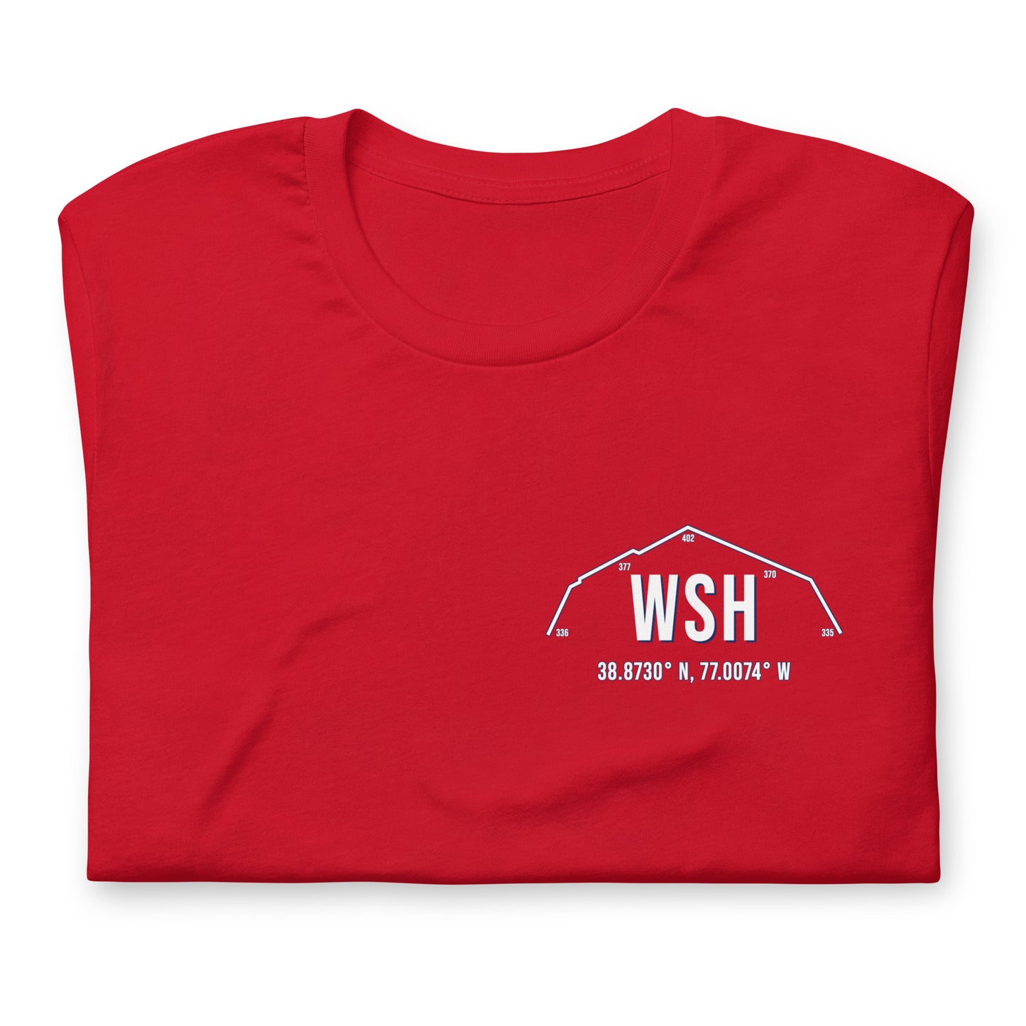 Unisex WSH Outfield Wall T-Shirt | Navy | Red