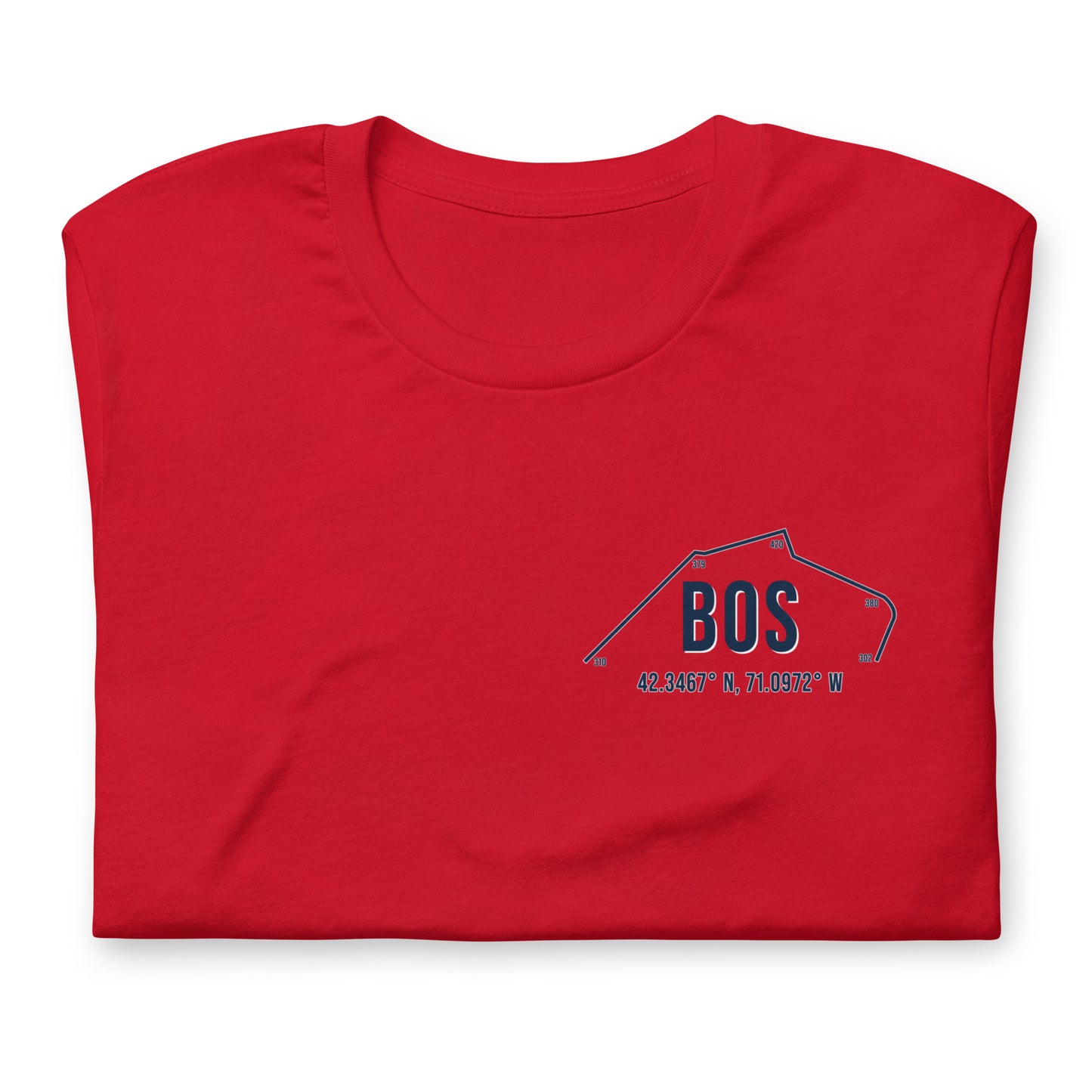 Unisex BOS Outfield Wall T-Shirt | Navy | Red