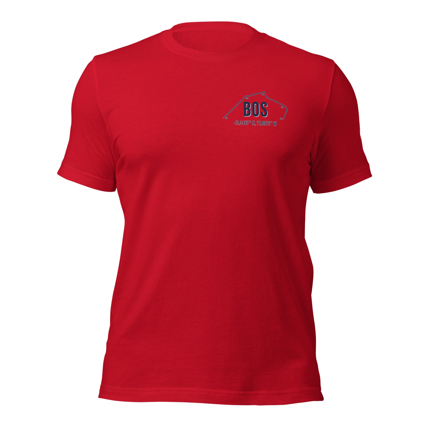 Unisex BOS Outfield Wall T-Shirt | Navy | Red