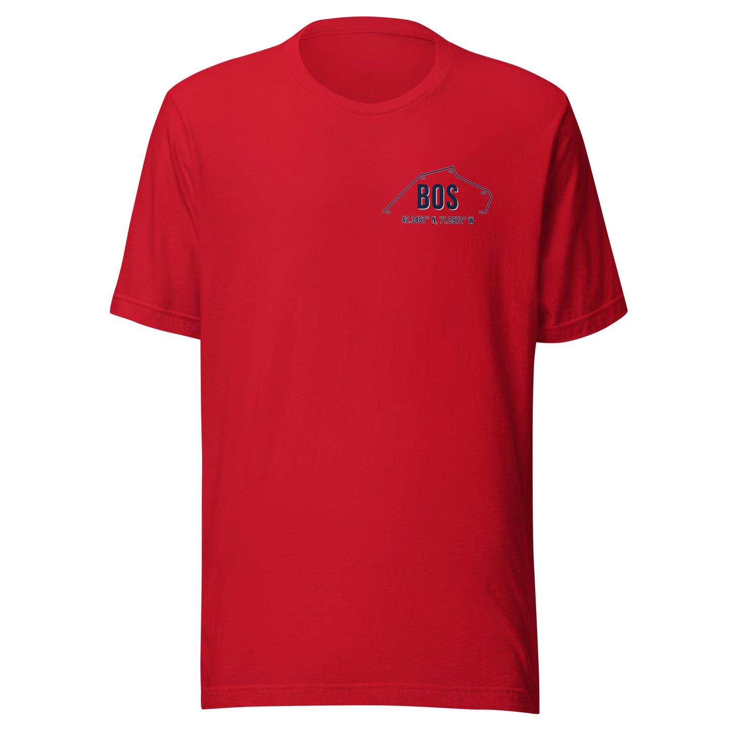 Unisex BOS Outfield Wall T-Shirt | Navy | Red