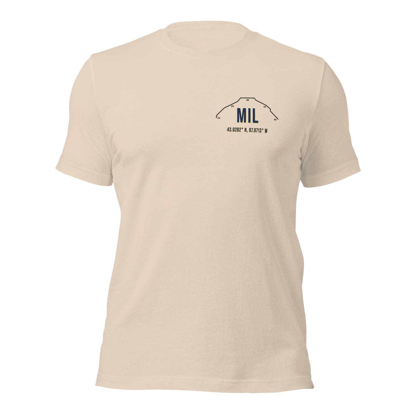 Unisex MIL Outfield Wall T-Shirt | Beige | Navy