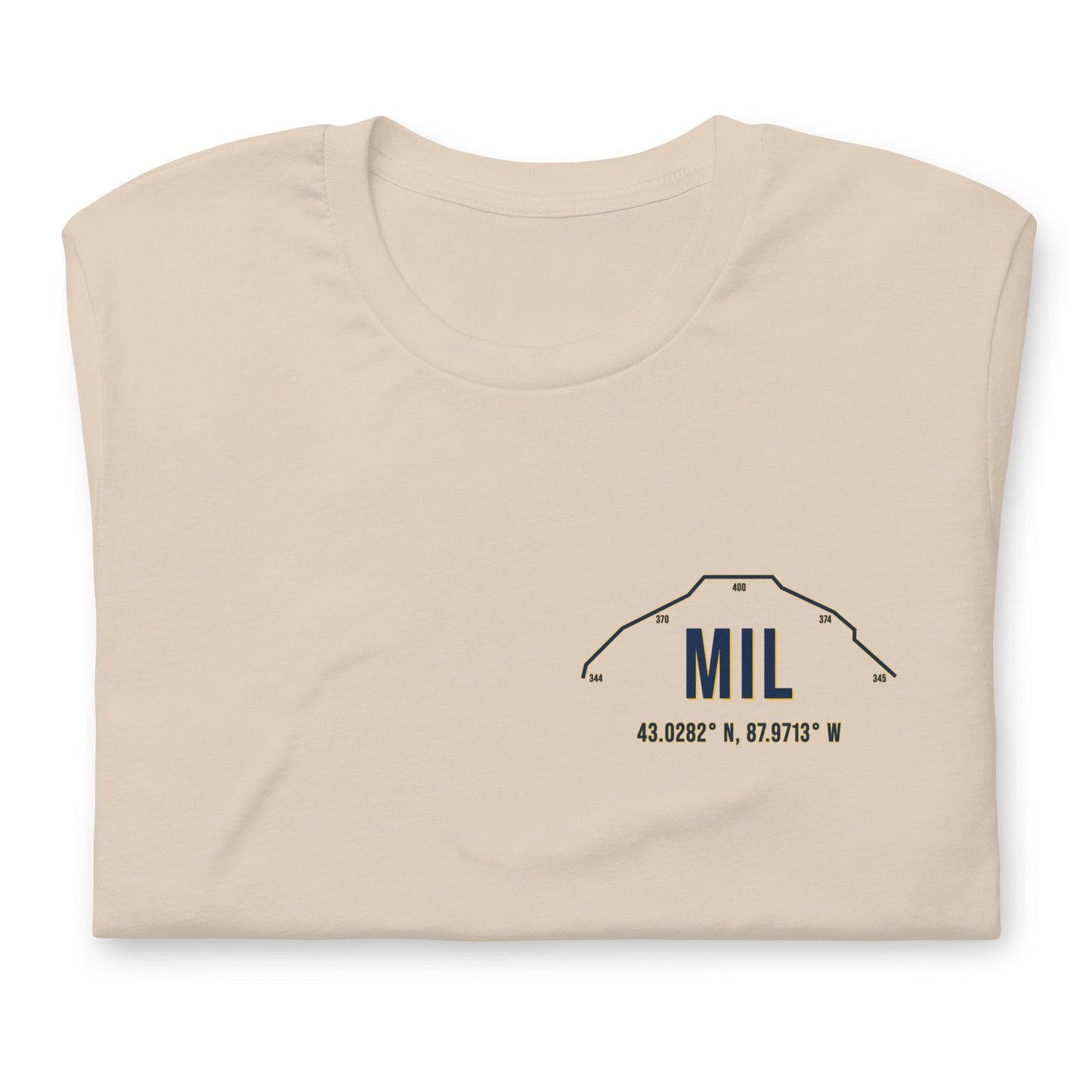 Unisex MIL Outfield Wall T-Shirt | Beige | Navy