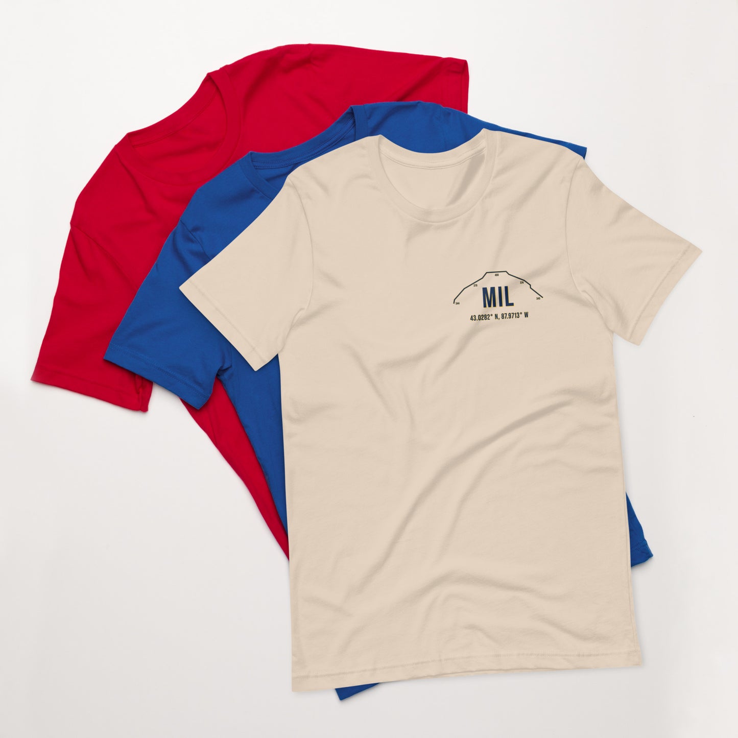 Unisex MIL Outfield Wall T-Shirt | Beige | Navy