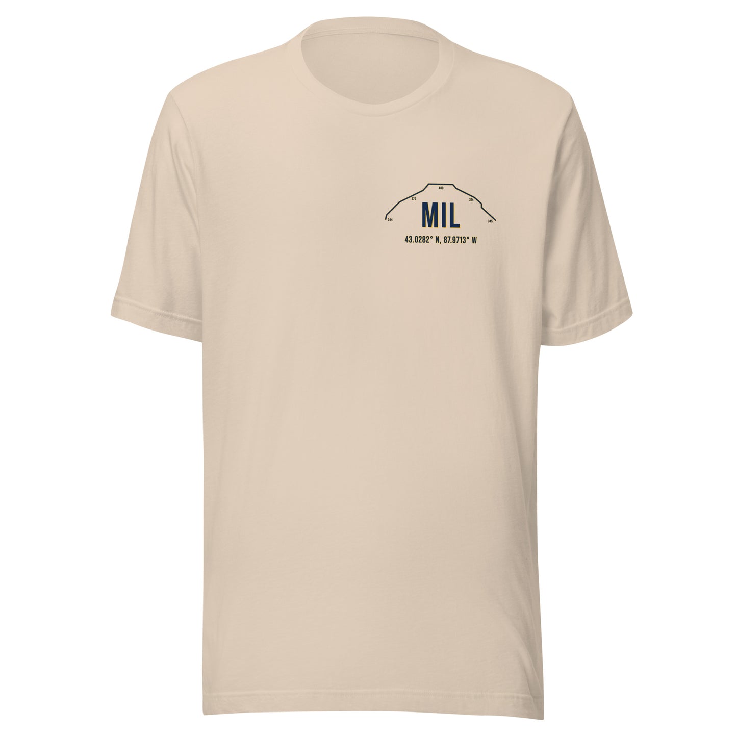 Unisex MIL Outfield Wall T-Shirt | Beige | Navy