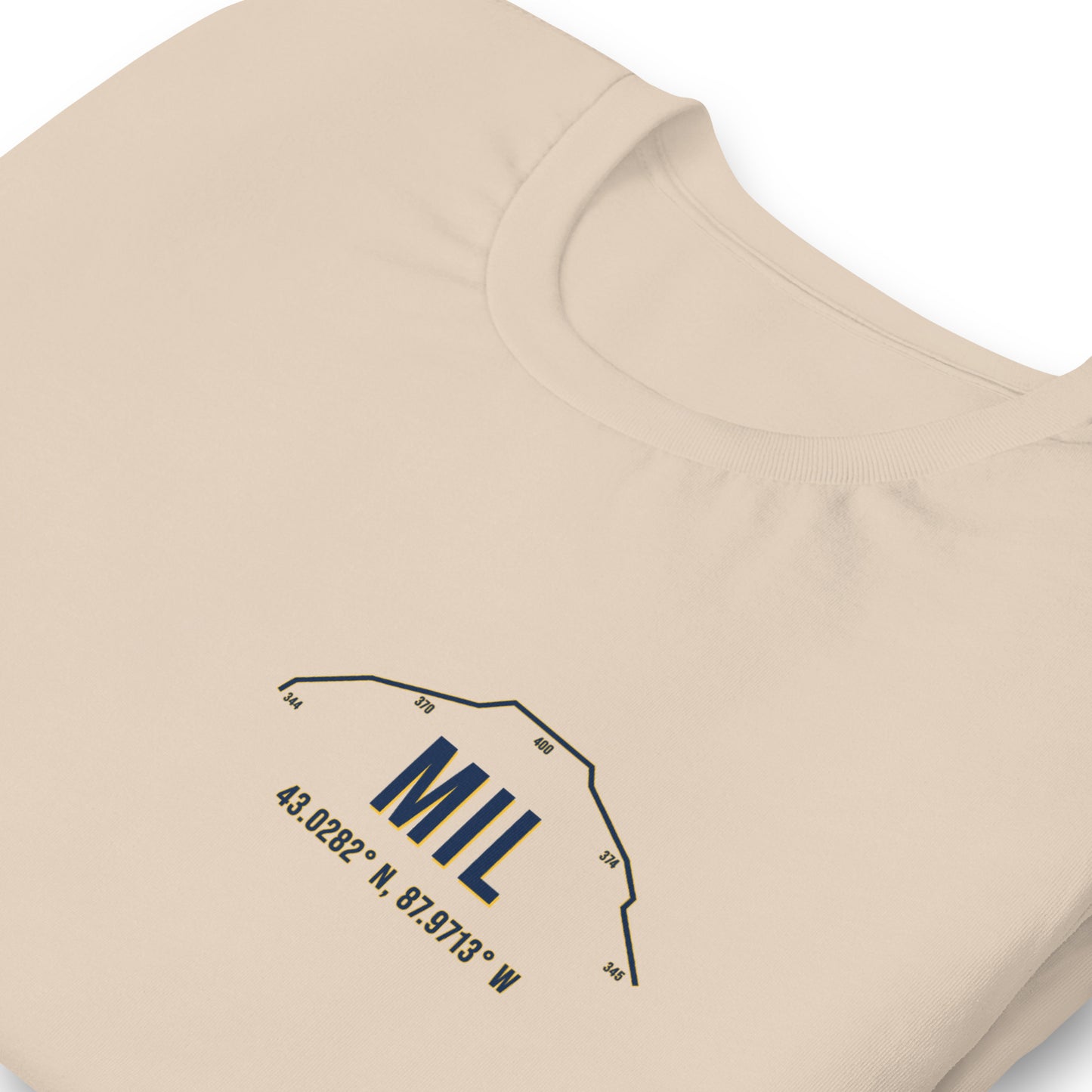 Unisex MIL Outfield Wall T-Shirt | Beige | Navy