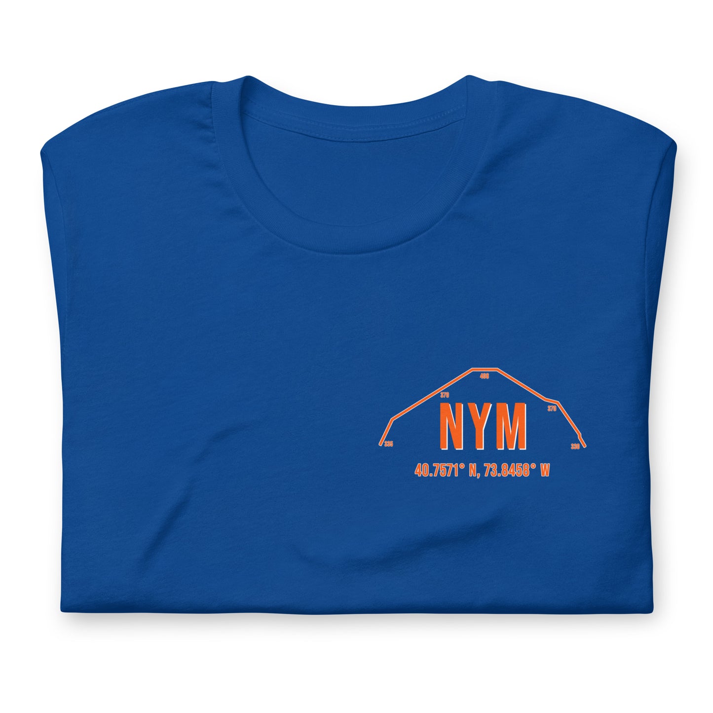 Unisex NYM Outfield Wall T-Shirt | Blue | Orange