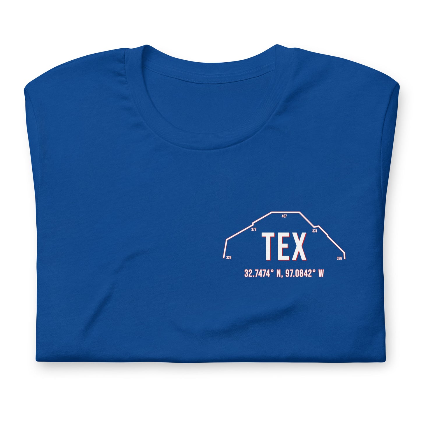 Unisex TEX Outfield Wall T-Shirt | Blue | Red