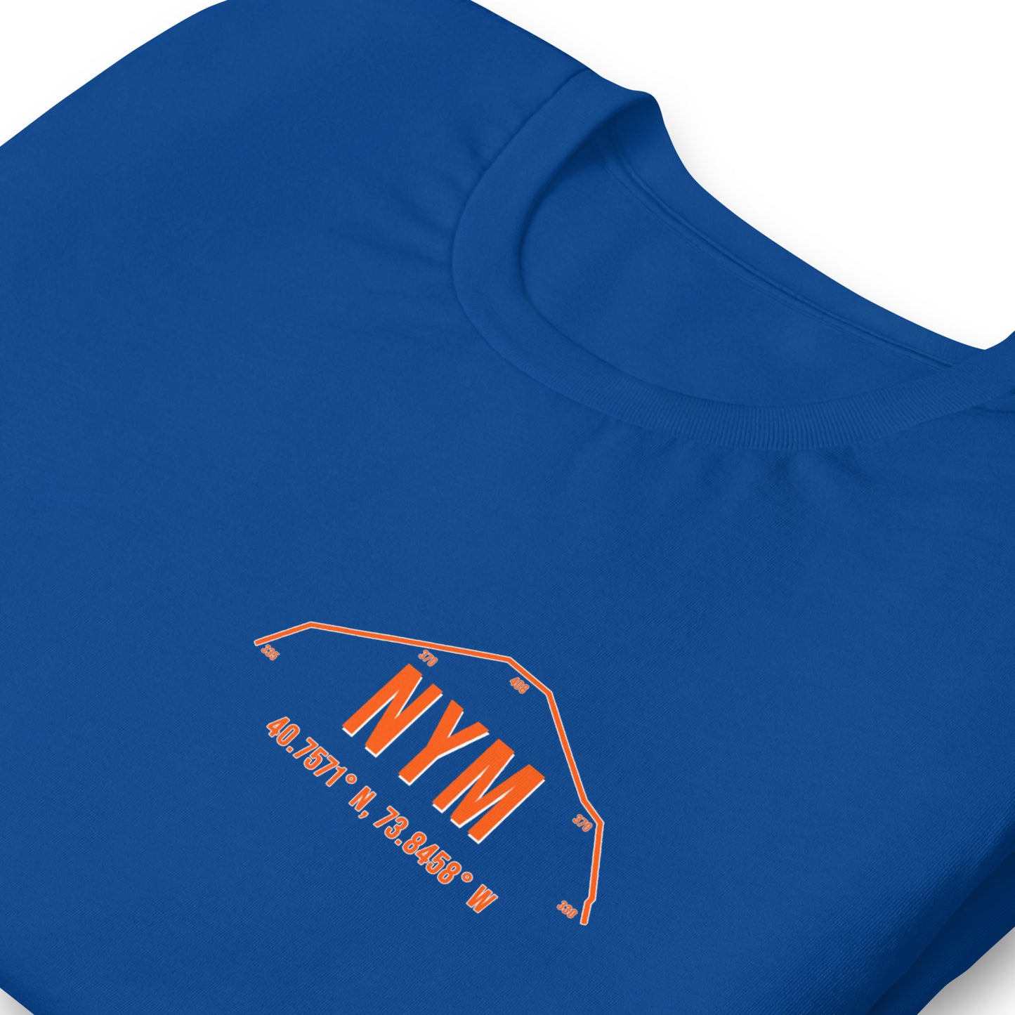 Unisex NYM Outfield Wall T-Shirt | Blue | Orange