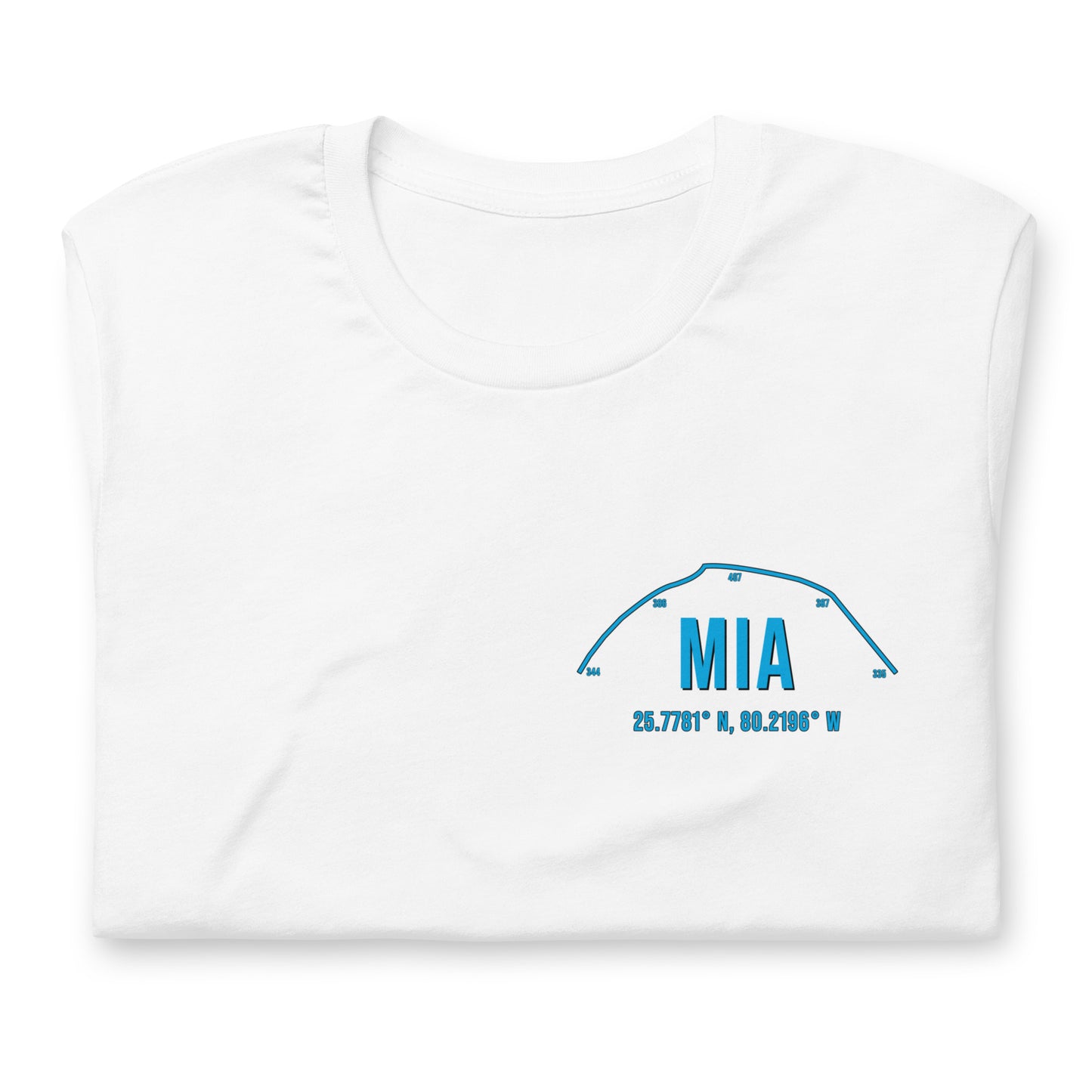 Unisex MIA Outfield Wall T-Shirt | Aqua | White