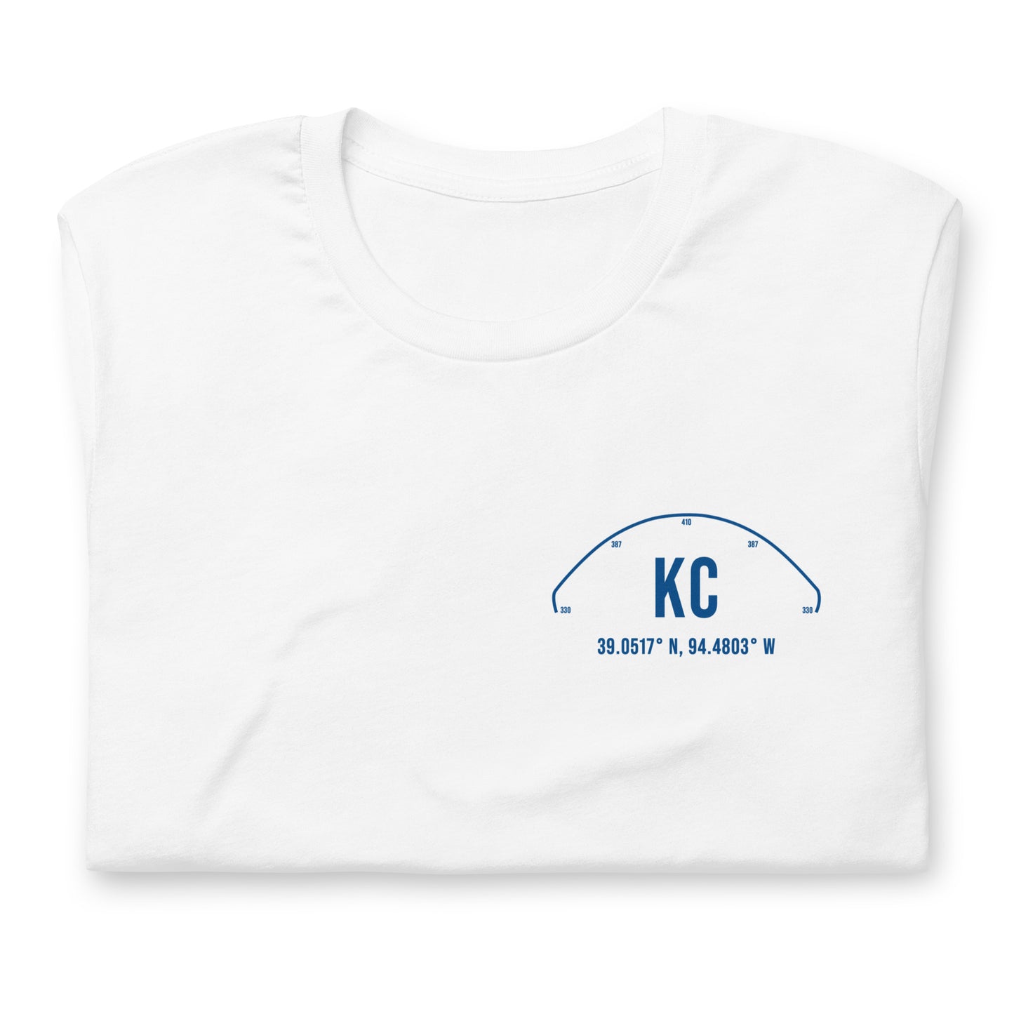 Unisex KC Outfield Wall T-Shirt | Blue | White